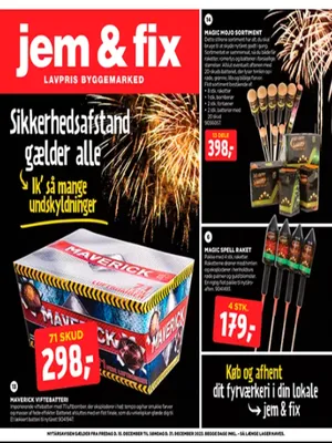 Jem & Fix fyrværkerikatalog 2023 – forside